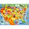 KC Cubs: Educational Rug: USA Map - 3x5' Playmat - Interactive Geography Play, United States Activity Area Carpet, Bedroom-Classroom, Baby-Toddler-Kid